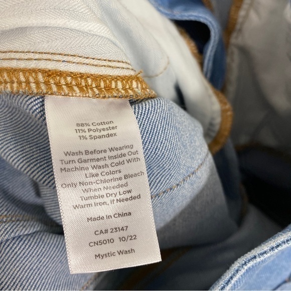 Talbots 2 Sailor Jeans Mystic Wash High Rise Trouser Denim‎ Button Details - Picture 11 of 14